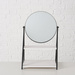 Oglinda ACAPULCO pe picioare cu raft, rotunda, inaltime 50,5 cm