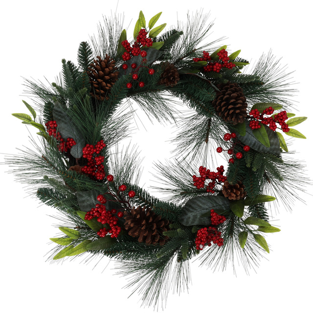 Coroană de Crăciun cu decor natural, Ø 60 cm