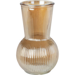 Vază din sticlă striată, 20 cm
