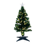 Brad decorativ din fibre optice, 90 cm