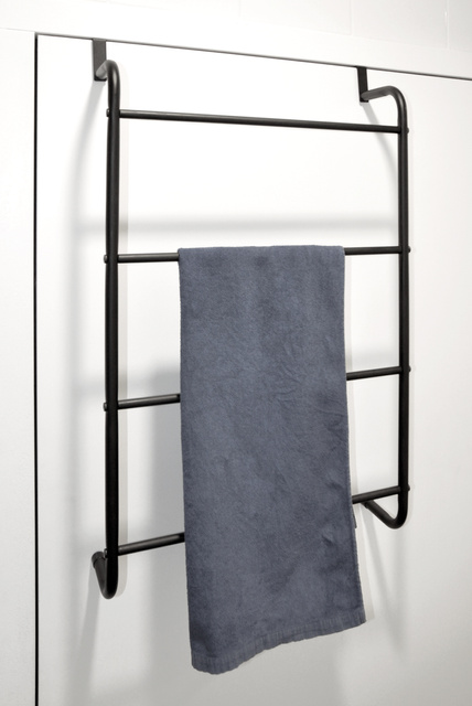 Suport pentru prosoape metalic, 44 x 73 cm, montare pe ușă
