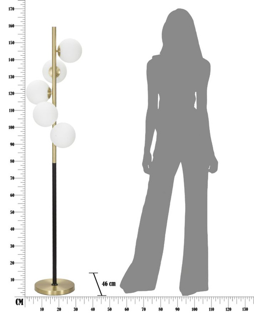 Lampa de podea GLAMY DARK, 160 cm