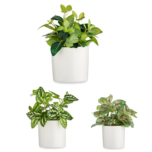 Set 3 ghivece rotunde din ceramica