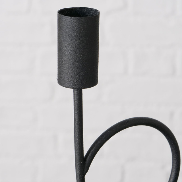 Sfeșnic din metal Orlando, negru