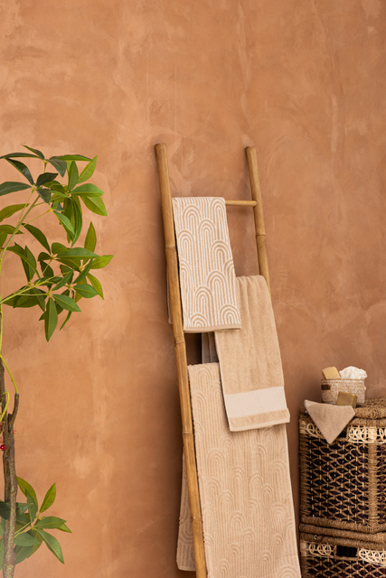 Set de 3 prosoape de baie ARKI, bumbac, 400 g/m²