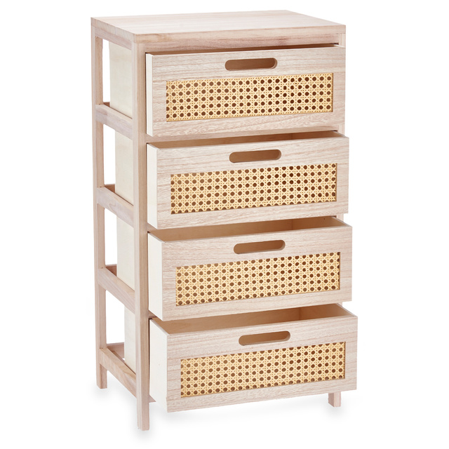 Comoda cu 4 sertare, impletitura vieneza, 29 x 40 x 73 cm