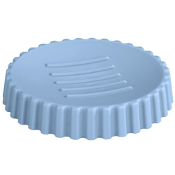 Săvoniera rotunda Minas, plastic, albastru, Ø 11 cm