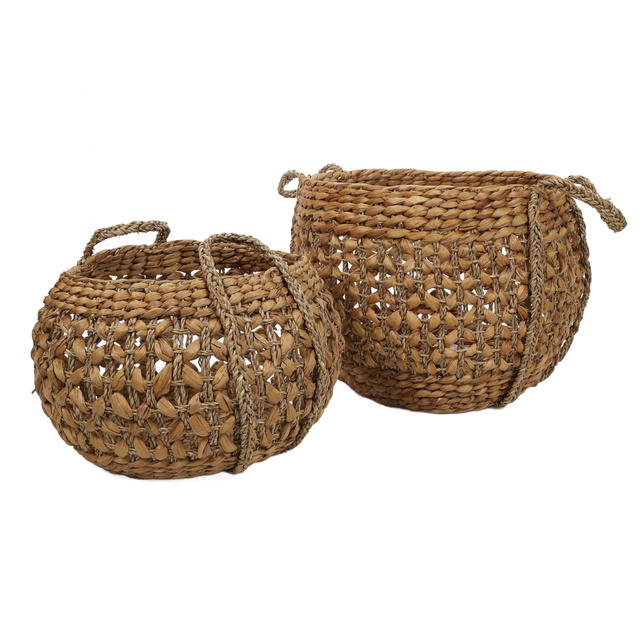 Cosuri din iarba de mare tesute, naturale, 2 buc