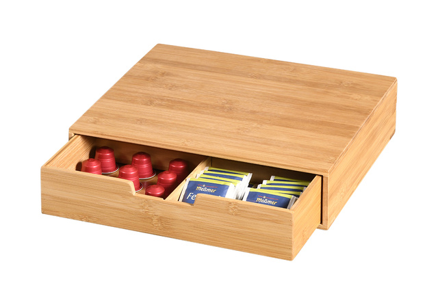 Suport pentru capsule de cafea din bambus 34 x 31 cm, Kesper