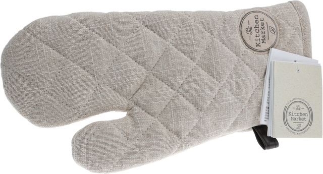 Manusa de cuptor ENDO, bumbac, maner din piele ecologica