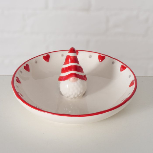 Farfurie decorativă cu Moș Crăciun, Ø11 cm