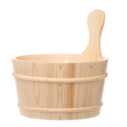 Cada sauna din lemn, insert din plastic, 4 l