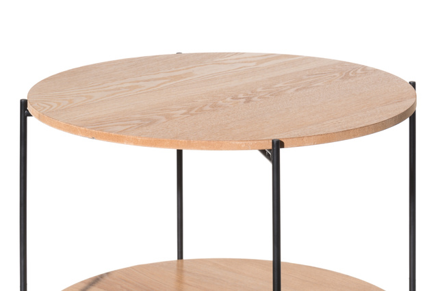 Masuta de cafea cu doua niveluri din MDF, Ø 55 cm