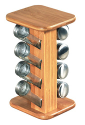 Un suport pentru condimente, un organizator estetic cu recipiente pentru condimente