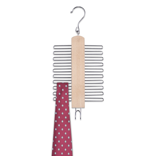 Suport cravate 20 carlige, Bej, 40x17 cm, Zeller