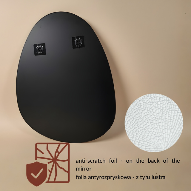 Oglindă decorativă suspendată ASYM, 75 x 55 cm