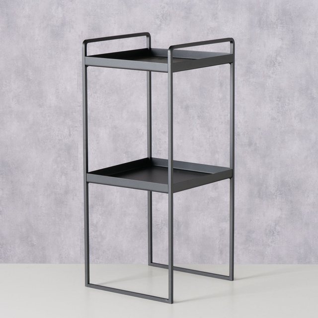 Etajera metalica  Como pentru  flori sau  decoratiuni,  54 cm, negru