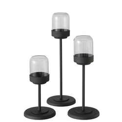 Set de felinare metalice cu cupolă de sticlă SENZA, 3 buc.