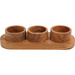 Set de servire gustari, lemn de salcam, 28 x 10 x 6 cm