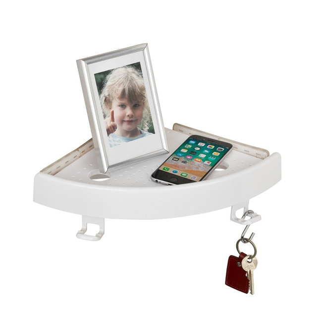 Raft baie cu montare pe colt, Alb, Allstar