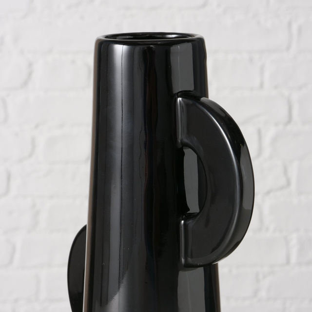 Vaza Isaac, lucioasa, 26 cm, negru