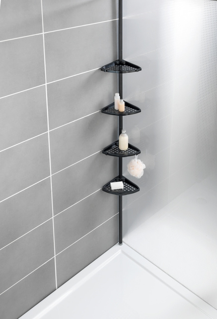 Etajera telescopica Opal, Negru, ALLSTAR