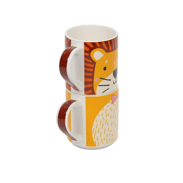 Set cadou: 2 căni din porțelan pentru copii, 2 x 265 ml