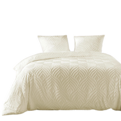 Set de lenjerie de pat cu model capitonat, HELTIE, 240 x 220 cm