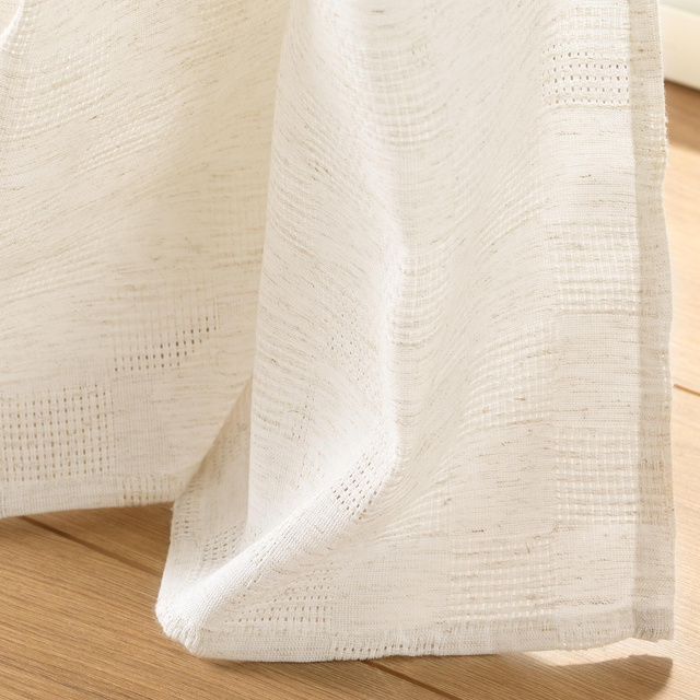 Perdeau de geam cu efect de in, 140 x 260 cm, LOGAN