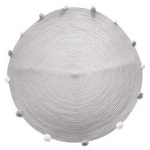 Covor roz pentru copii cu pompon, Ø 90 cm