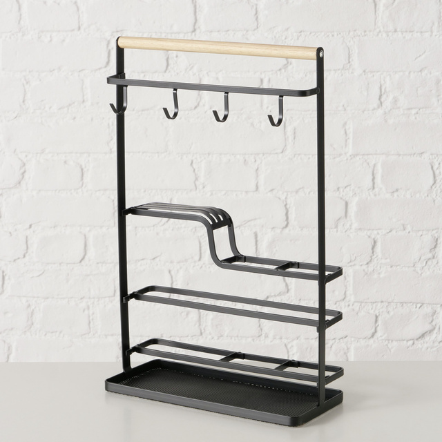 Raft metalic AGNETA cu carlige, 43,5 x 28,5 cm