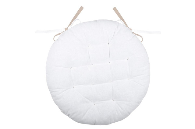 Perna rotundă pentru scaun cu legături DUO, 100% bumbac, Ø 38 cm