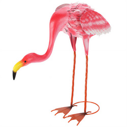 Figurină de grădină flamingo din metal, 65 cm