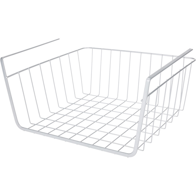 Coș suspendat pentru fructe, metalic, gri deschis, 30 x 25,5 x 14 cm