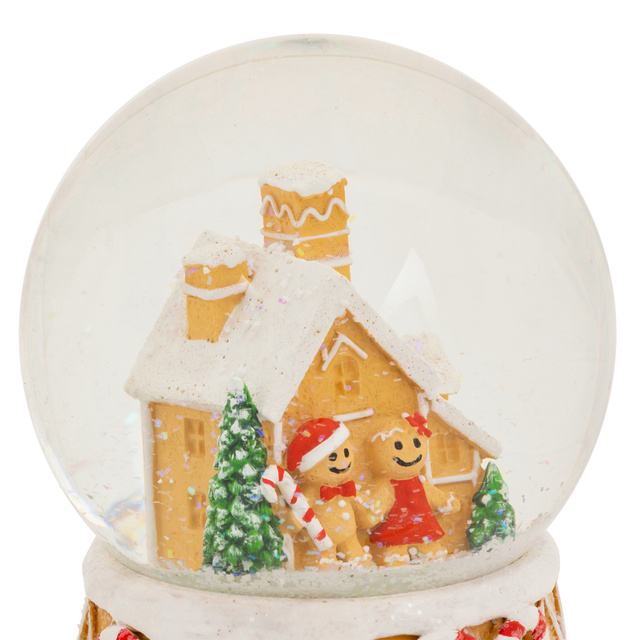 Glob de zăpadă, căsuță din turtă dulce, Ø 10 cm
