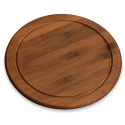 Tavă rotundă pentru servire, bambus închis, Ø 26 cm