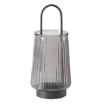 Sfeșnic din sticlă cu mâner IVER, 25,5 cm