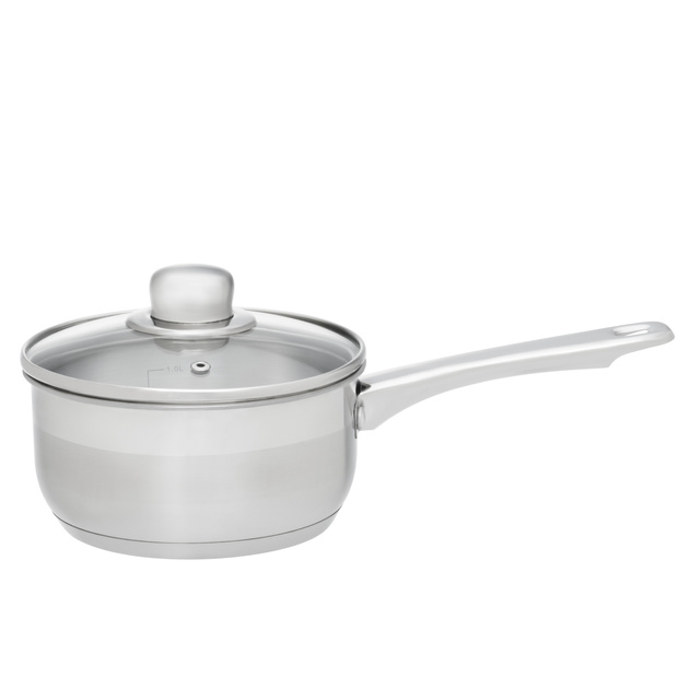 Cratiță cu capac din sticlă, 1,5 l