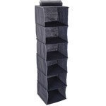 Organizator pentru haine si incaltaminte, 6 compartimente, 30x120 cm, Gri