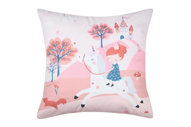 Perna decorativă pentru camera copilului CYRIELLE, roz, 40 x 40 cm