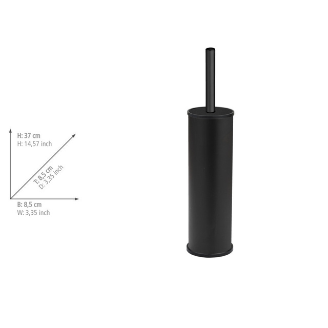 Perie de toaleta cu recipient etans din otel inoxidabil OLMEDO, Ø 8,5 cm