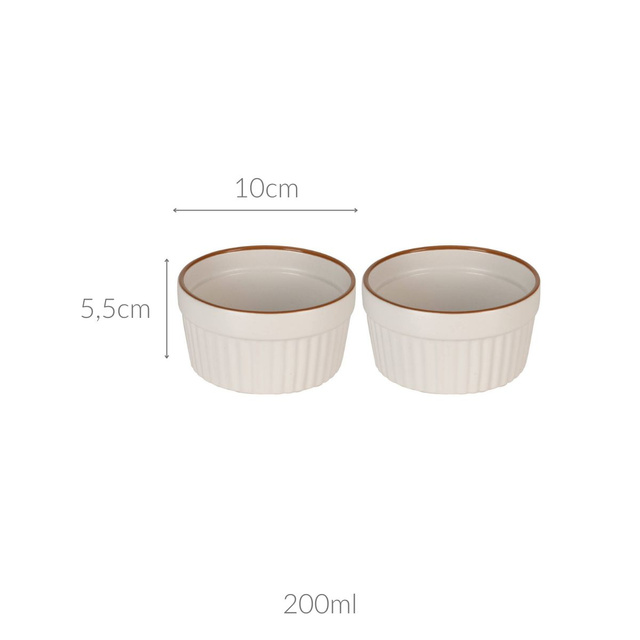 2 vase de copt, portelan, 200 ml, Ø 10 cm