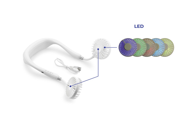 Mini ventilator portabil pentru gat