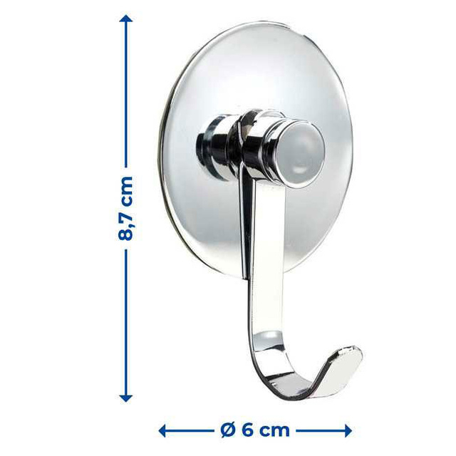 Set 2 suporturi pentru prosoape, Argintiu, 8,5x6cm