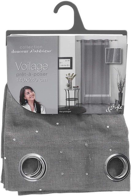 Perdea fereastră cu inele ELEA, 140 x 240 cm