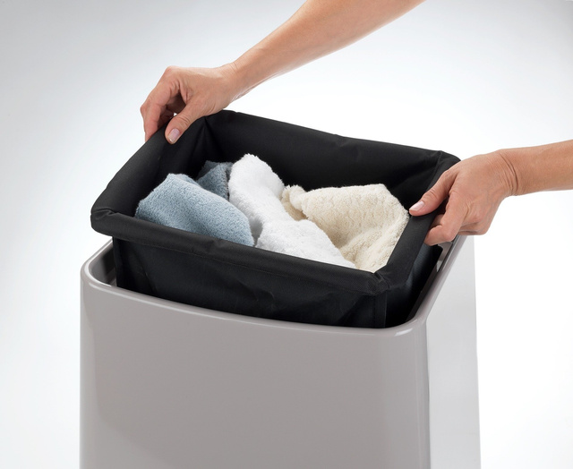 Cos pentru rufe cu scaun PLUS, 2-în-1, taupe, WENKO