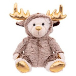 Jucărie de pluș de Crăciun, ursuleț îmbrăcat ca un ren, 28 cm