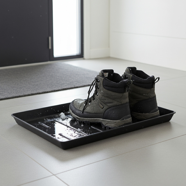 Suport pentru încălțăminte NIU, 3 tăvițe din plastic, 35 x 27 x 3 cm