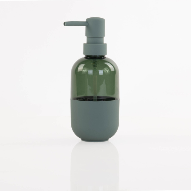 Dispenser sapun lichid din plastic, kaki, 7 x 17,5 cm