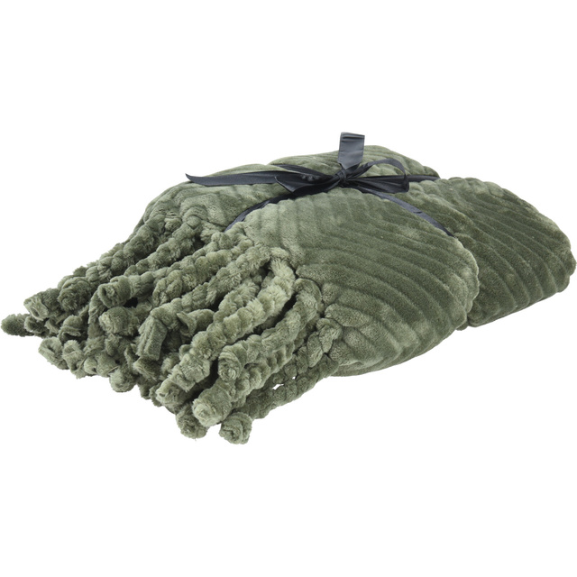 Pătură boho cu ciucuri, 100% poliester, 130 x 160 cm